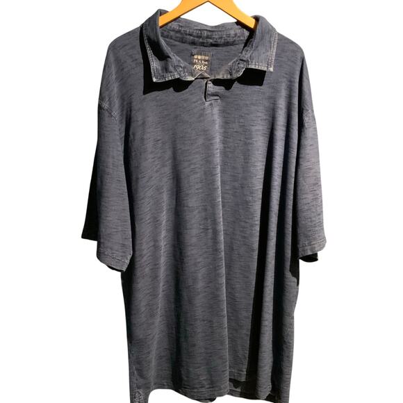 Jos A Banks 3X Polo Shirt Blue Denim look Office Business Casual Work Preppy - Picture 1 of 3